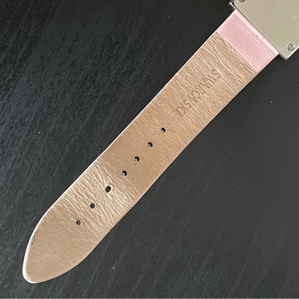 Swarovski Women's Watch Crystal Accents Light Pink Strap Vintage - Picture 13 of 14